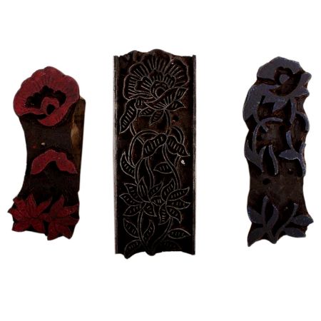 Set of 3 Piece New Wooden Printing Block